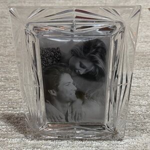 Vintage Mikasa Crystal Frame with Faceted Design - Sunburst